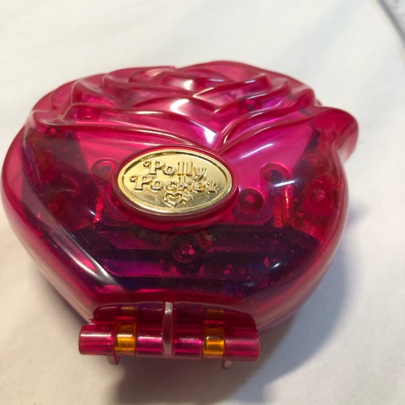Polly pocket vintage rose compact vintage toy no figures, has damage, 1996 - Picture 4 of 14
